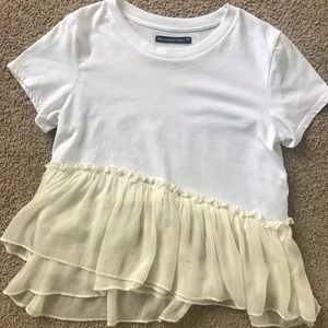 White and cream flowy shirt